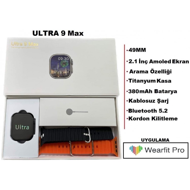 ULTRA 9 MAX 49mm Amoled Ekran