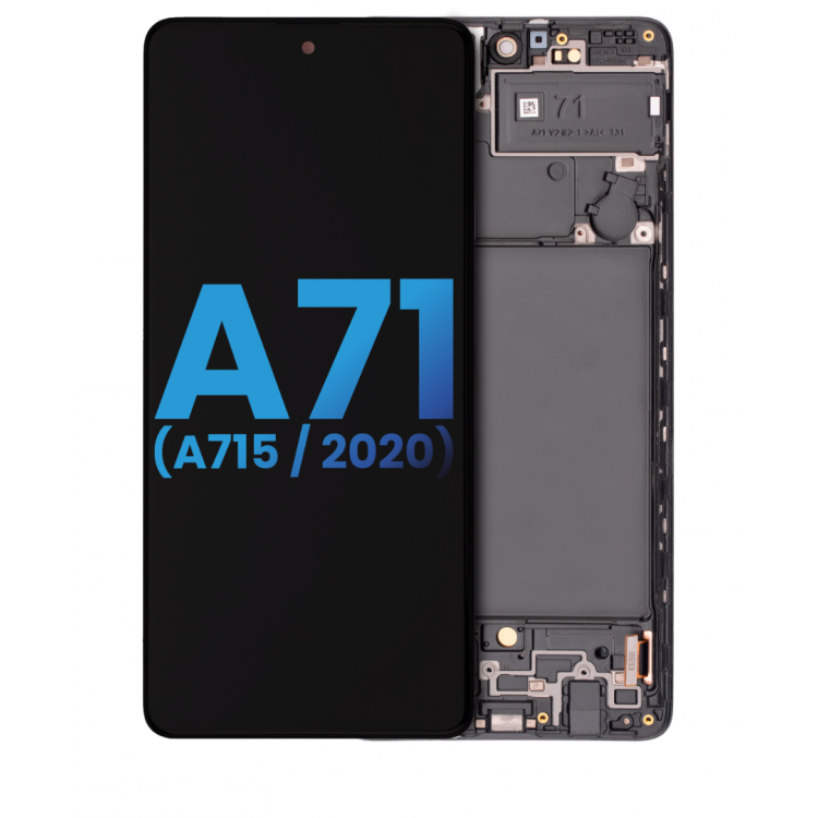 Samsung Galaxy A71 A715 Ekran Dokunmatik Siyah Çıtalı Revize
