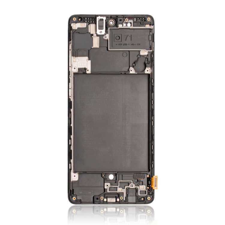 Samsung Galaxy A71 A715 Ekran Dokunmatik Siyah Çıtalı Revize "Tam Boyut"