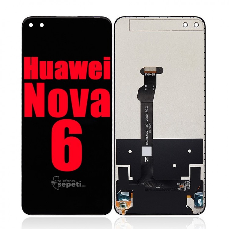Huawei Nova 6 Ekran Dokunmatik Siyah Çıtasız Orijinal