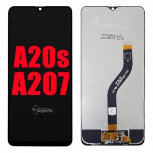 Samsung Galaxy A20s A207 Ekran Dokunmatik Siyah Çıtasız A Plus Kalite