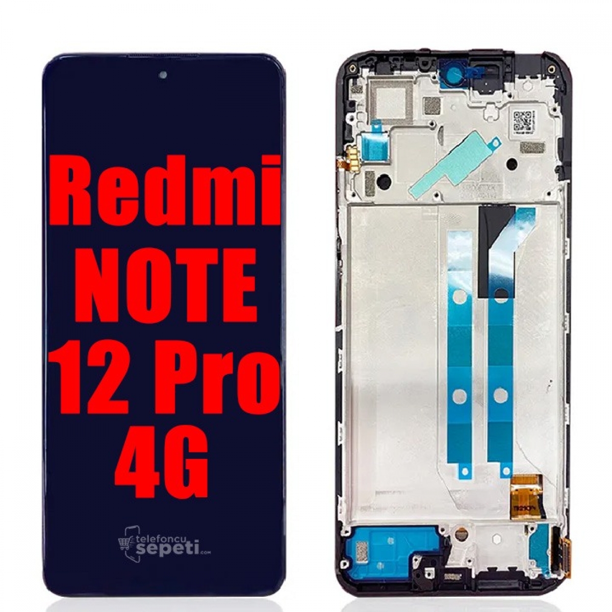 Xiaomi Redmi Note 12 Pro 4g Ekran Dokunmatik Siyah Çıtalı Orijinal