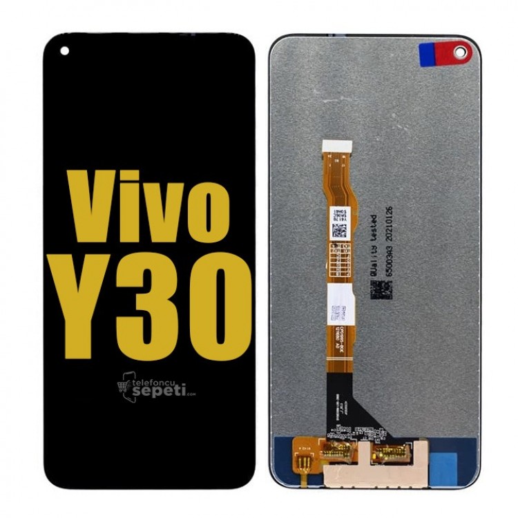 Vivo Y30 Ekran Dokunmatik Siyah Çıtasız A Plus Kalite