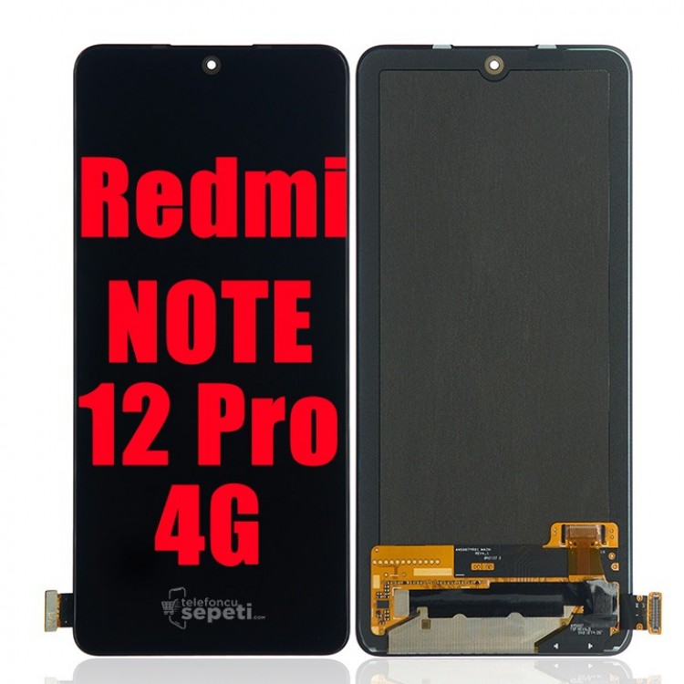 Xiaomi Redmi Note 12 Pro 4g Ekran Dokunmatik Siyah Çıtasız Orijinal
