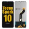 Tecno Spark 10 Ekran Dokunmatik Siyah Çıtasız A Plus Kalite