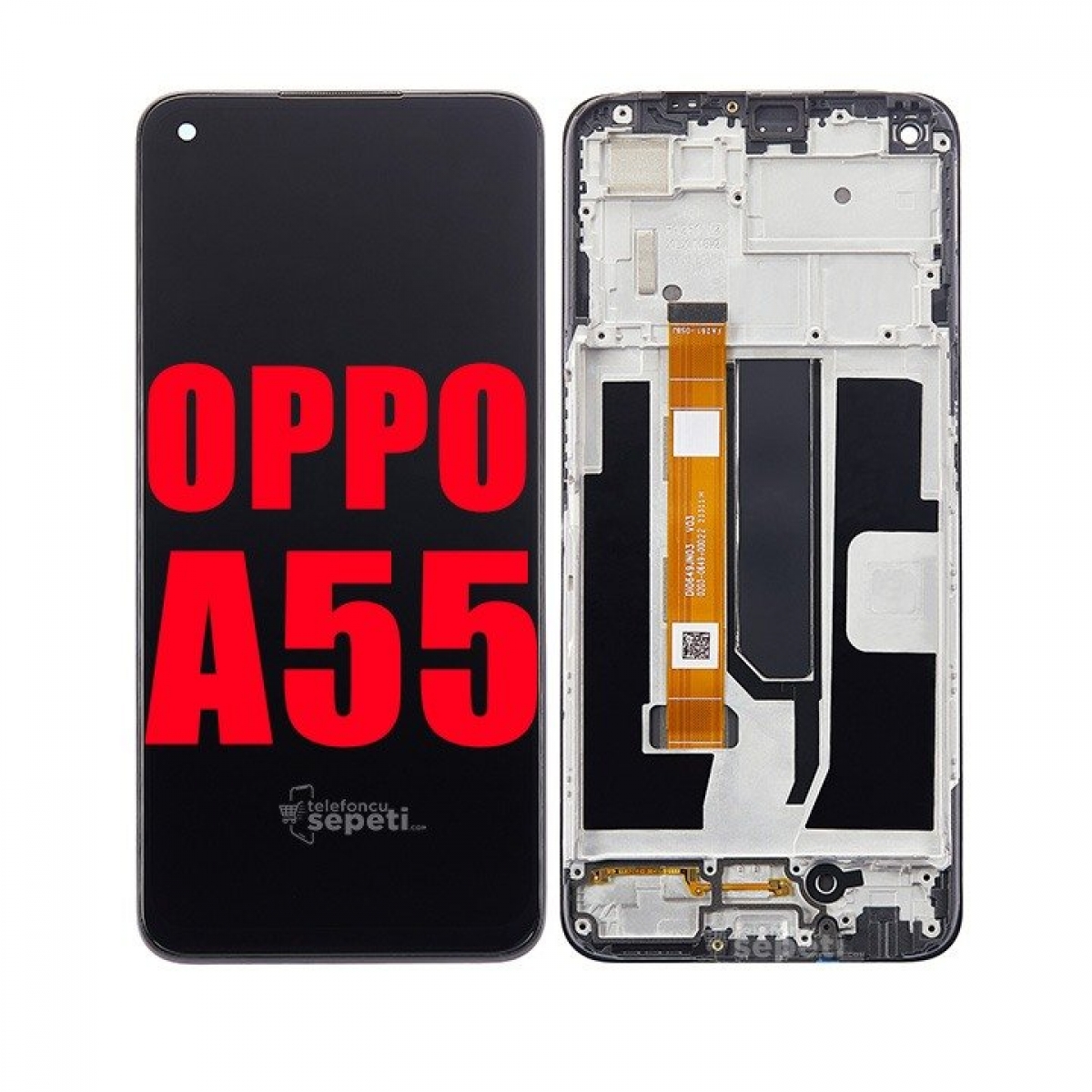 Oppo A55 Ekran Dokunmatik Siyah Çıtalı Orijinal