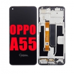Oppo A55 Ekran Dokunmatik Siyah Çıtalı Orijinal