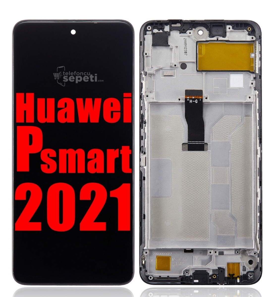Huawei P Smart 2021 Ekran Dokunmatik Siyah Çıtalı A Plus Kalite