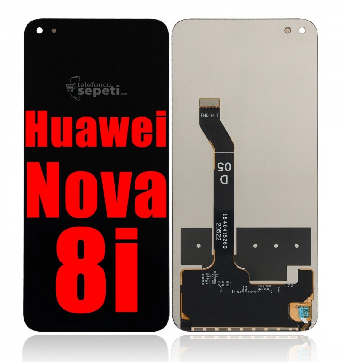 Huawei Nova 8i Ekran Dokunmatik Siyah Çıtasız A Plus Kalite