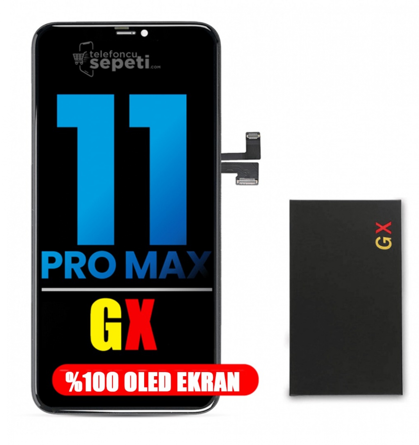 iPhone 11 Pro Max Ekran Dokunmatik Siyah Oled Gx Marka iPhone 11 Pro Max Ekran Dokunmatik Siyah Oled Gx Marka