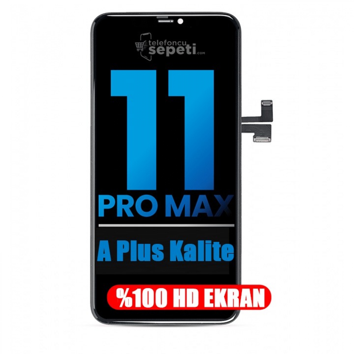 iPhone 11 Pro Max Ekran Dokunmatik Siyah A Plus Kalite