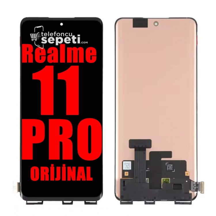 Realme 11 Pro Ekran Dokunmatik Siyah Çıtasız %100 Orijinal