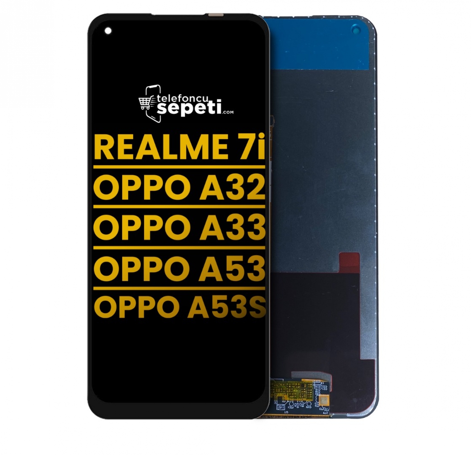 Oppo A53s Ekran Dokunmatik Siyah Çıtasız A Plus Kalite