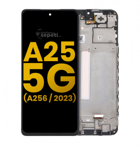Samsung Galaxy A25 A256 Ekran Dokunmatik Siyah Çıtalı %100 Oled