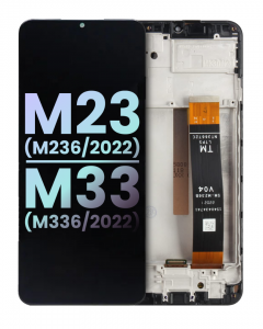 Samsung Galaxy M33 M336 Ekran Dokunmatik Siyah Çıtalı %100 Orijinal