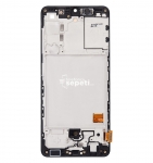 Samsung Galaxy A41 A415 Ekran Dokunmatik Siyah Çıtalı Oled "Tam Ekran"