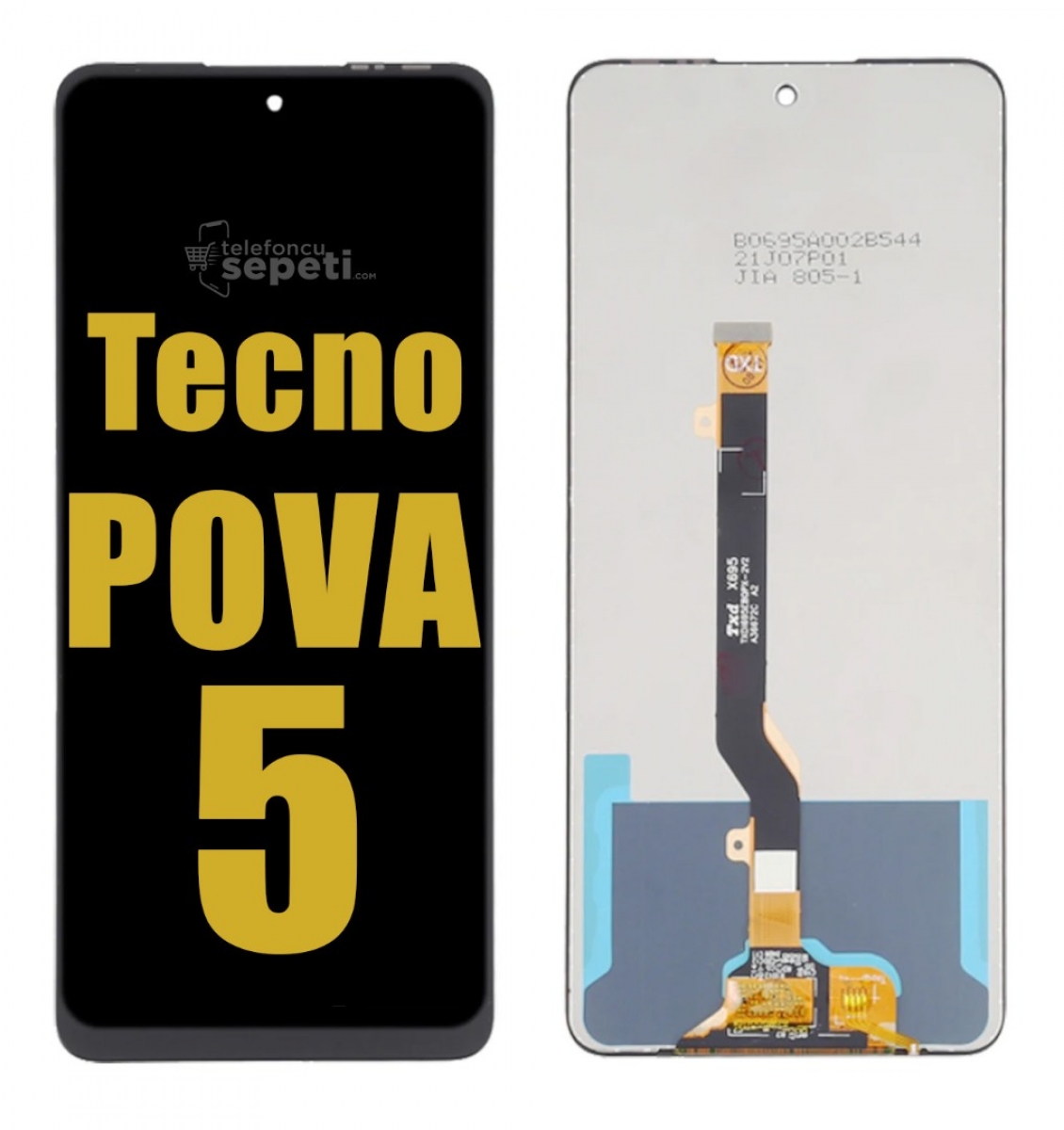 Tecno Pova 5 Ekran Dokunmatik Siyah Çıtasız A Plus Kalite