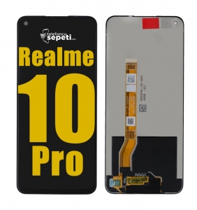 Realme 10 Pro  Ekran Dokunmatik Siyah Çıtasız A Plus Kalite