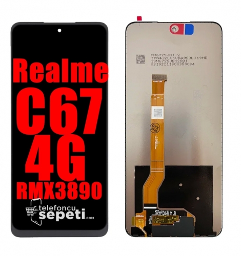 Realme C67 4G Ekran Dokunmatik Siyah Çıtasız %100 Orijinal