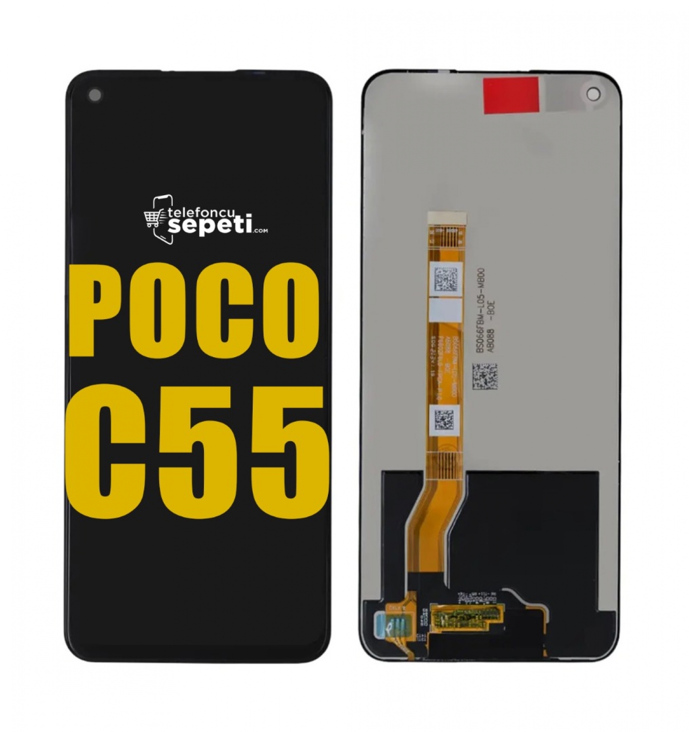 Realme C55 Ekran Dokunmatik Siyah Çıtasız A Plus Kalite