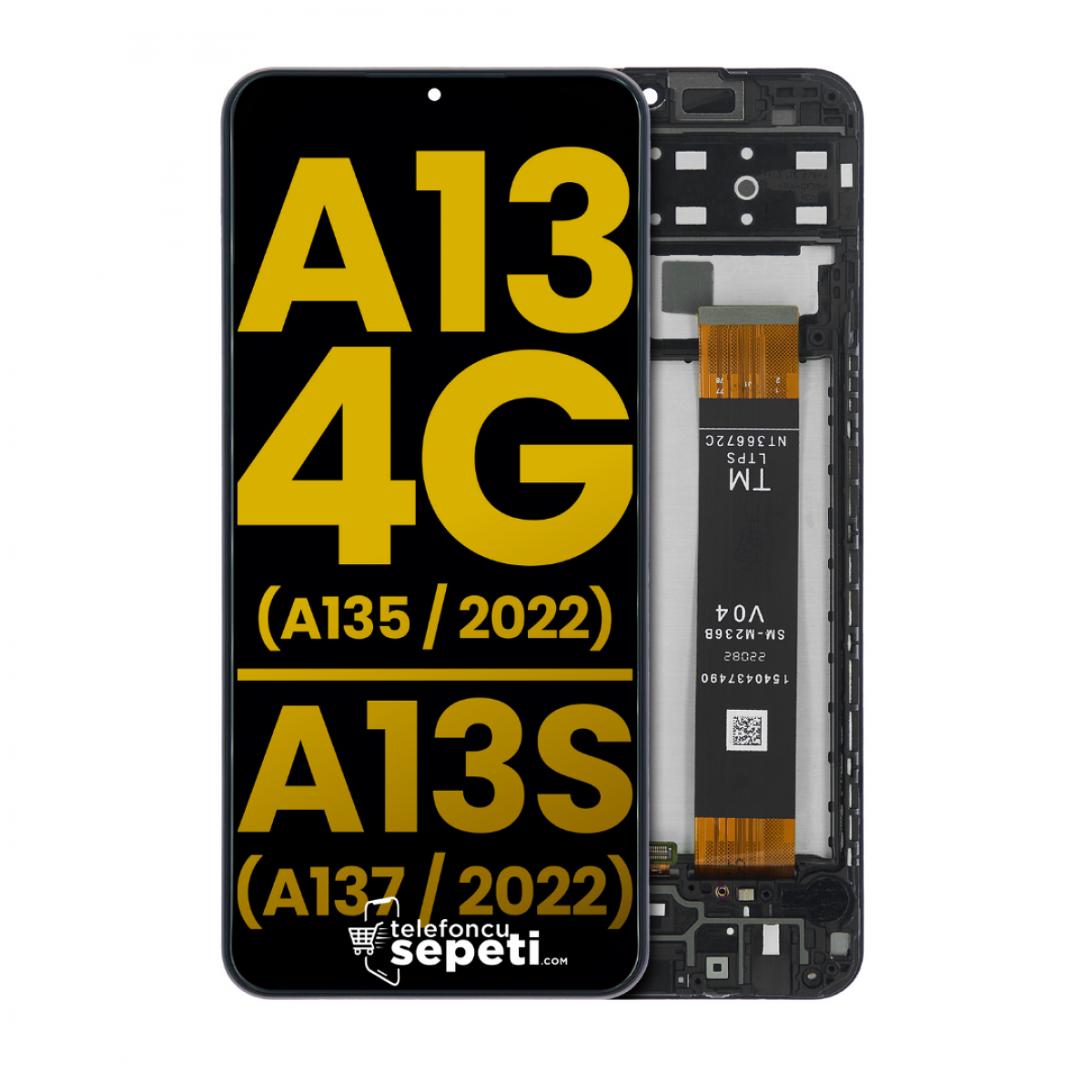 Samsung Galaxy A13s a137 Ekran Dokunmatik Siyah Çıtalı %100 Orijinal