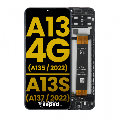 Samsung Galaxy A13s a137 Ekran Dokunmatik Siyah Çıtalı %100 Orijinal