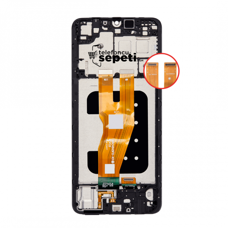Samsung Galaxy A05 A055 Ekran Dokunmatik Siyah Çıtalı %100 Orijinal 