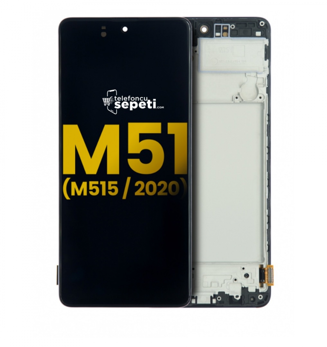 Samsung Galaxy M51 M515 Ekran Dokunmatik Siyah Çıtalı Oled Samsung Galaxy M51 M515 Ekran Dokunmatik Siyah Çıtalı Oled