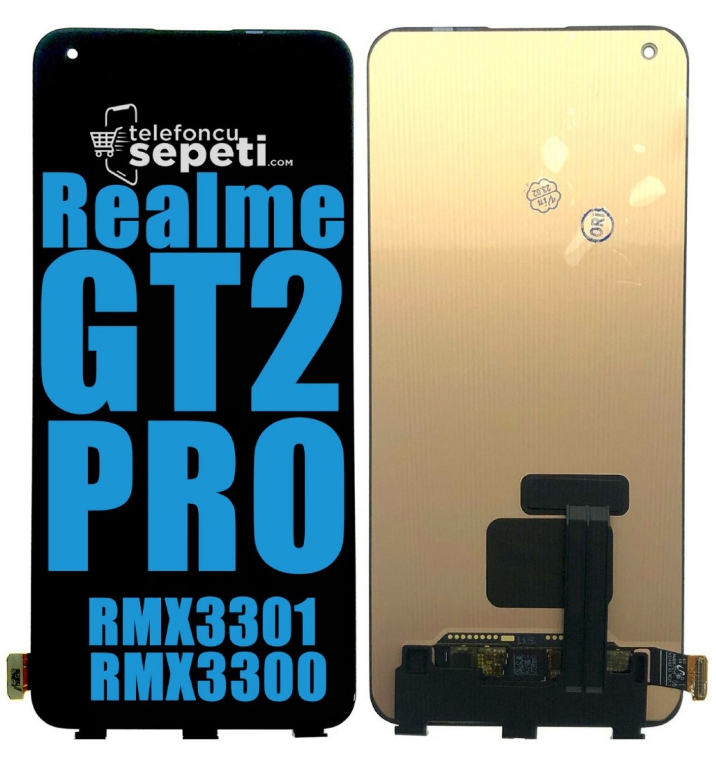 Realme Gt2 Ekran Dokunmatik Siyah Çıtasız %100 Orijinal