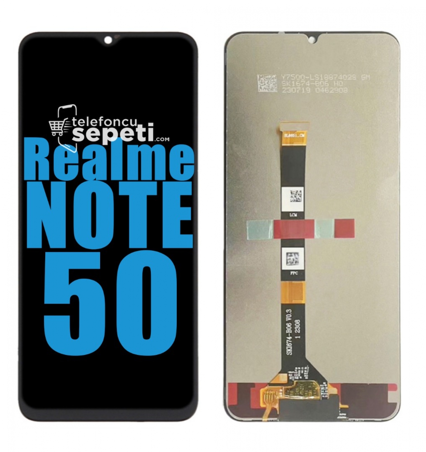 Realme Note 50 Ekran Dokunmatik Siyah Çıtasız %100 Orijinal
