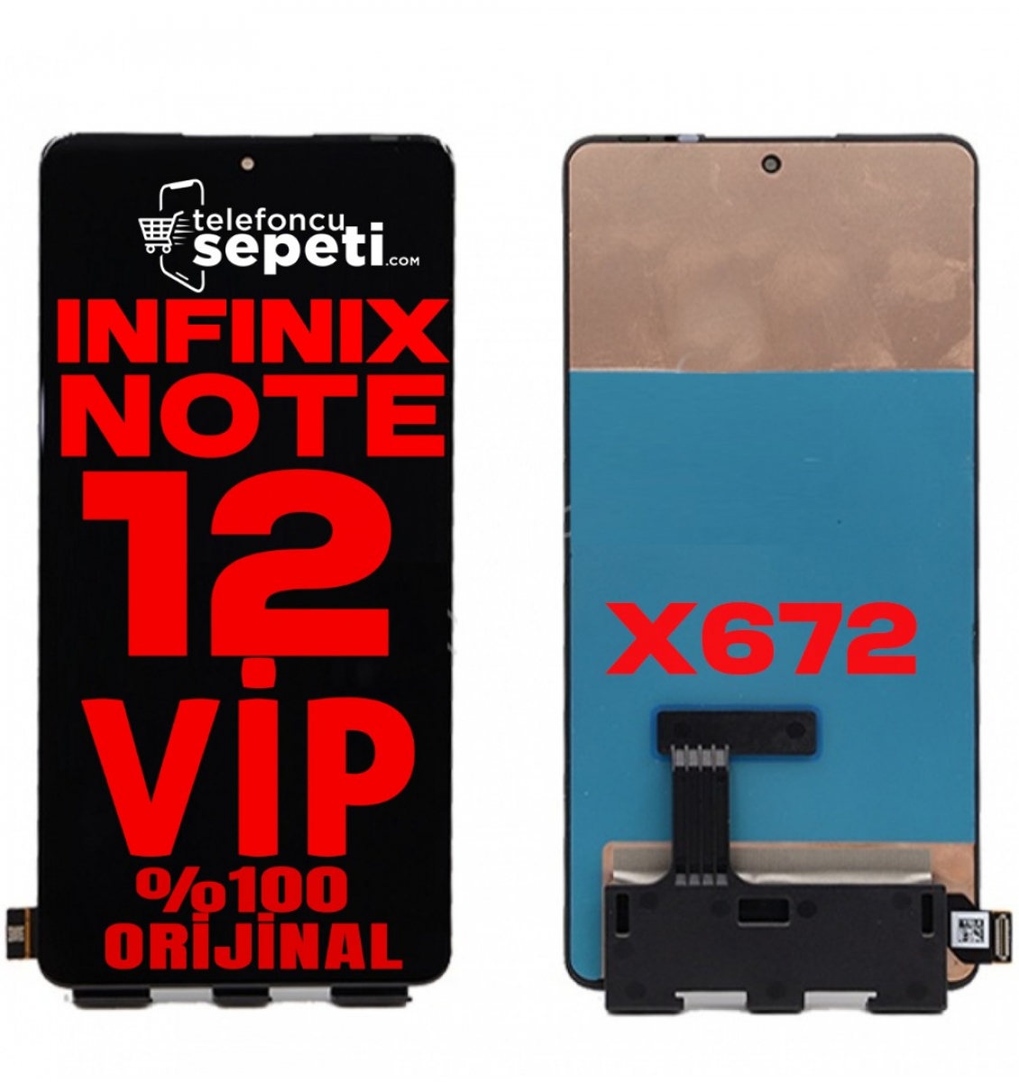 İnfinix Note 12 Vip Ekran Dokunmatik Siyah %100 Orijinal