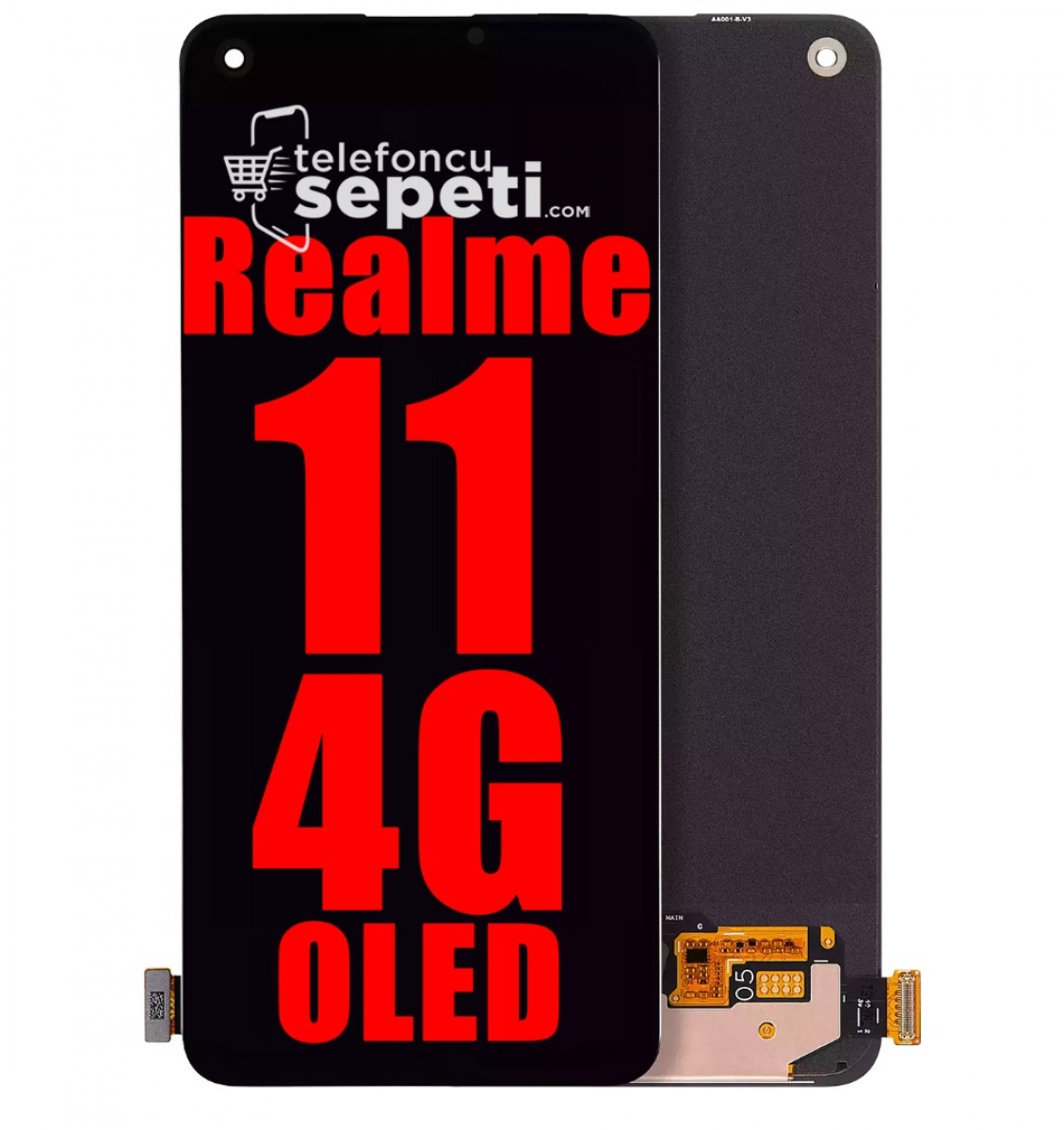 Oppo Realme 11 4G Ekran Dokunmatik Siyah Çıtasız %100 Oled