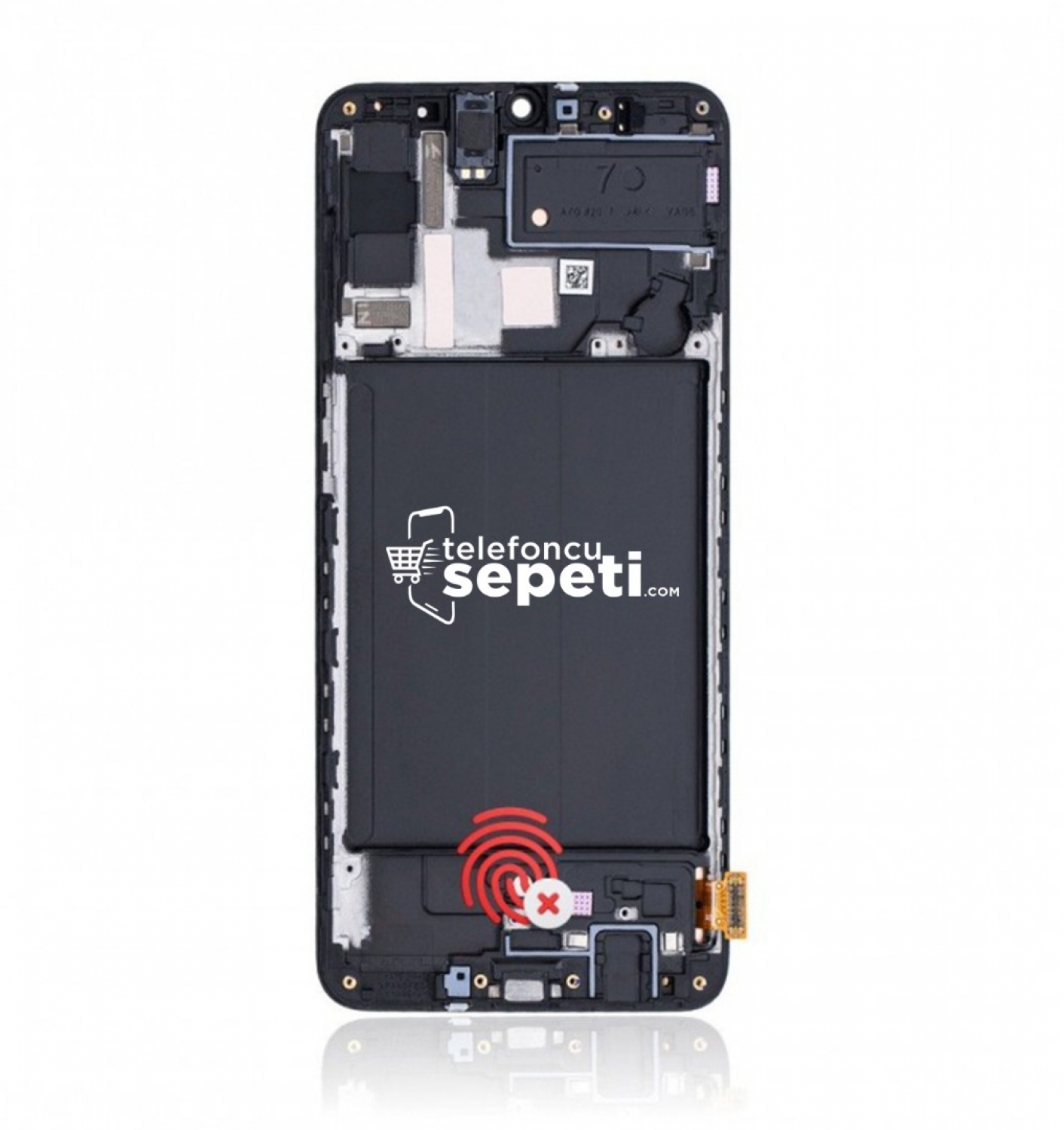 Samsung Galaxy A70 A705 Ekran Dokunmatik Siyah Çıtalı A Plus Kalite