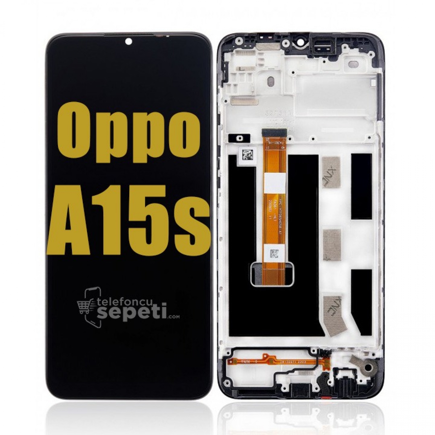 Oppo A15s Ekran Dokunmatik Siyah Çıtalı %100 Birebir Ürün