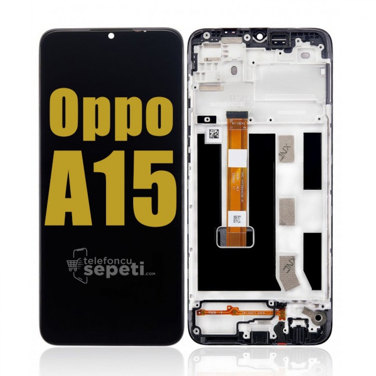 Oppo A15 Ekran Dokunmatik Siyah Çıtalı %100 Birebir Ürün