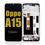 Oppo A15 Ekran Dokunmatik Siyah Çıtalı %100 Birebir Ürün