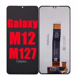 Samsung Galaxy M12 M127 Ekran Dokunmatik Siyah Çıtasız A Plus Kalite