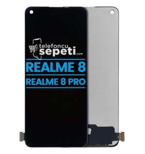 Realme 8 Pro Ekran Dokunmatik Siyah Çıtasız A Plus Kalite