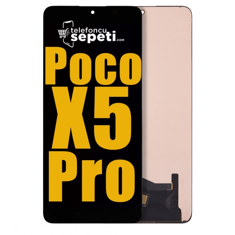 Poco x5 Pro Ekran Dokunmatik Siyah Çıtasız %100 Orijinal