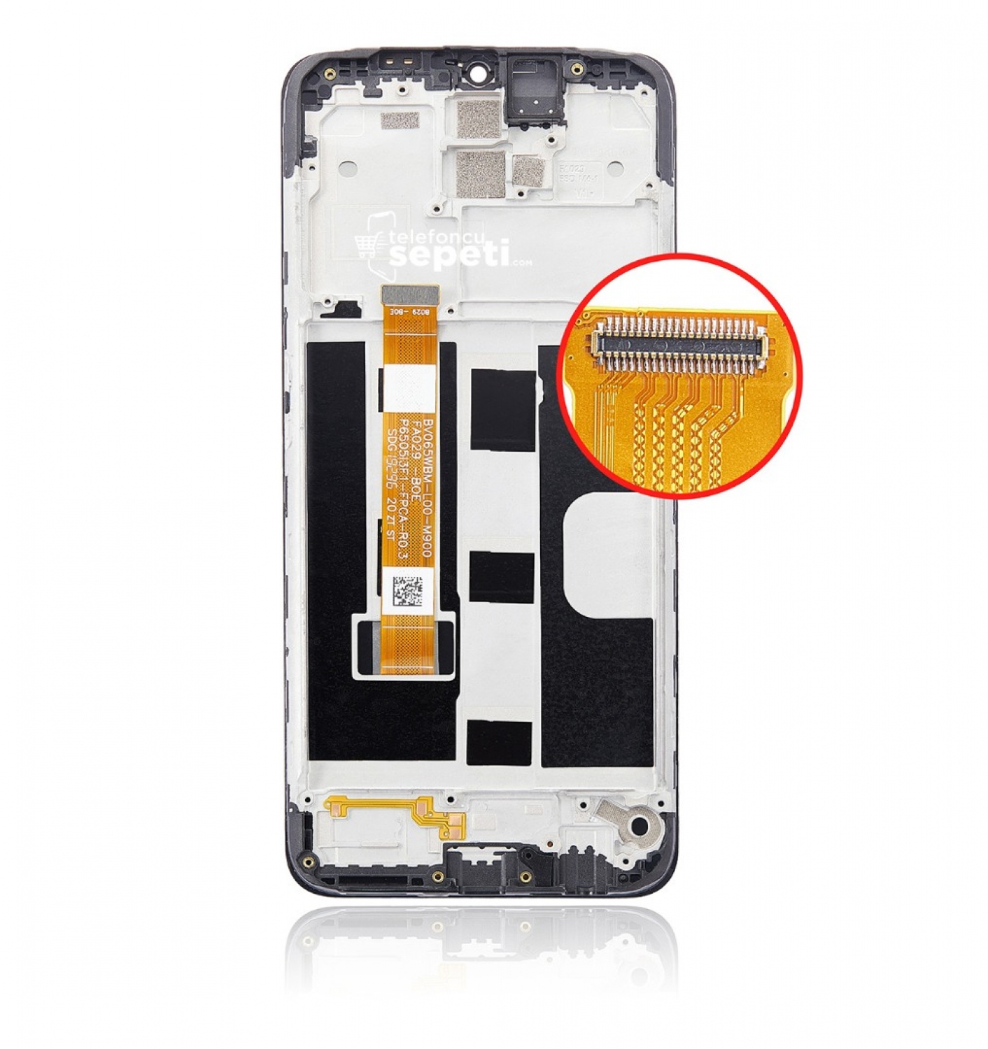 Oppo Realme 6i Ekran Dokunmatik Siyah Çıtalı Orijinal