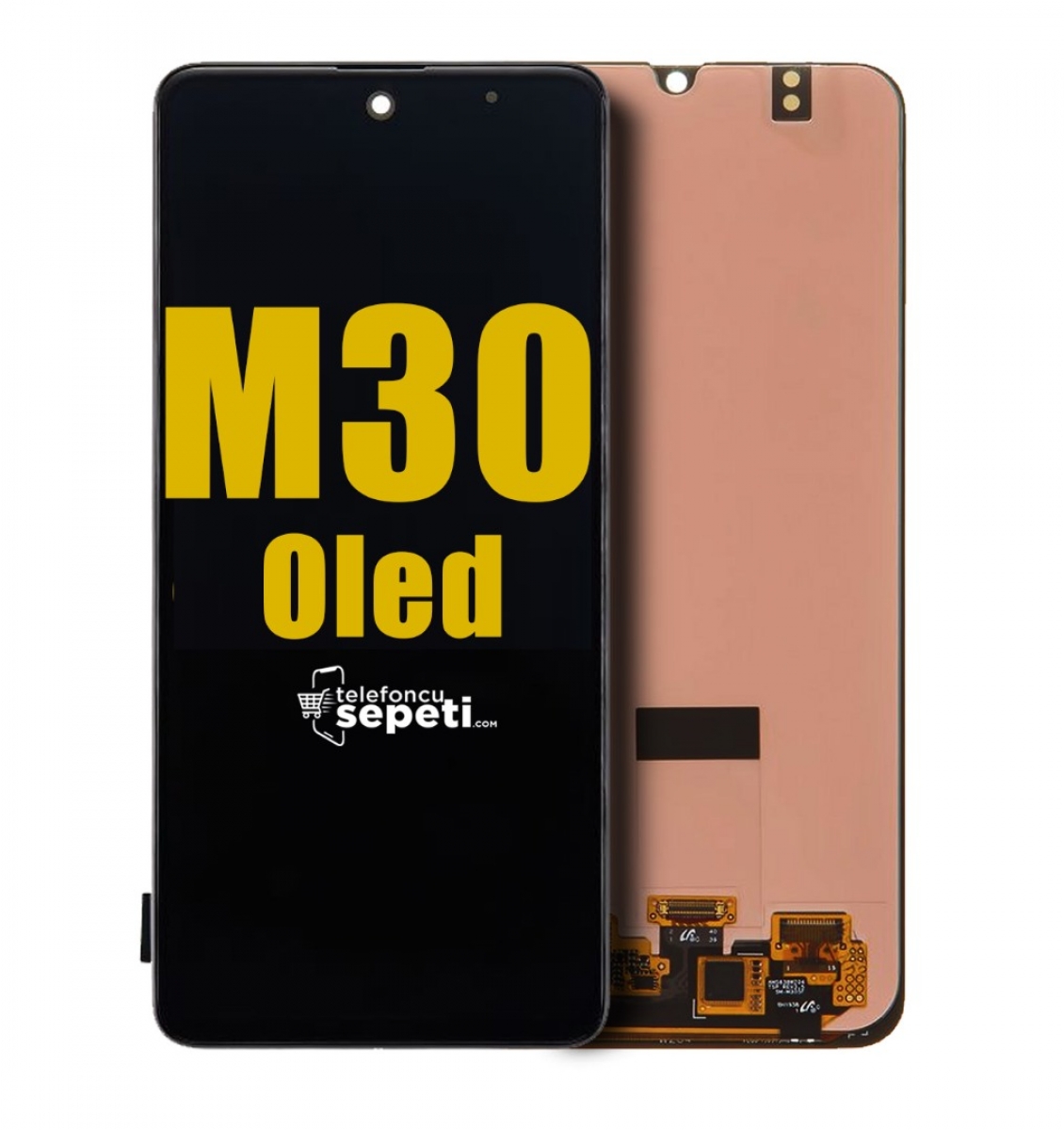 Samsung Galaxy M30 M305 Ekran Dokunmatik Siyah Çıtasız %100 Oled