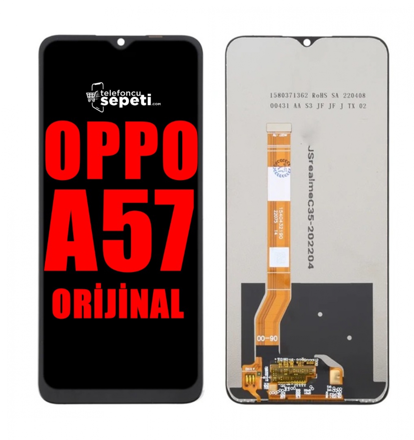 Oppo A57 Ekran Dokunmatik Siyah Çıtasız %100 Orijinal