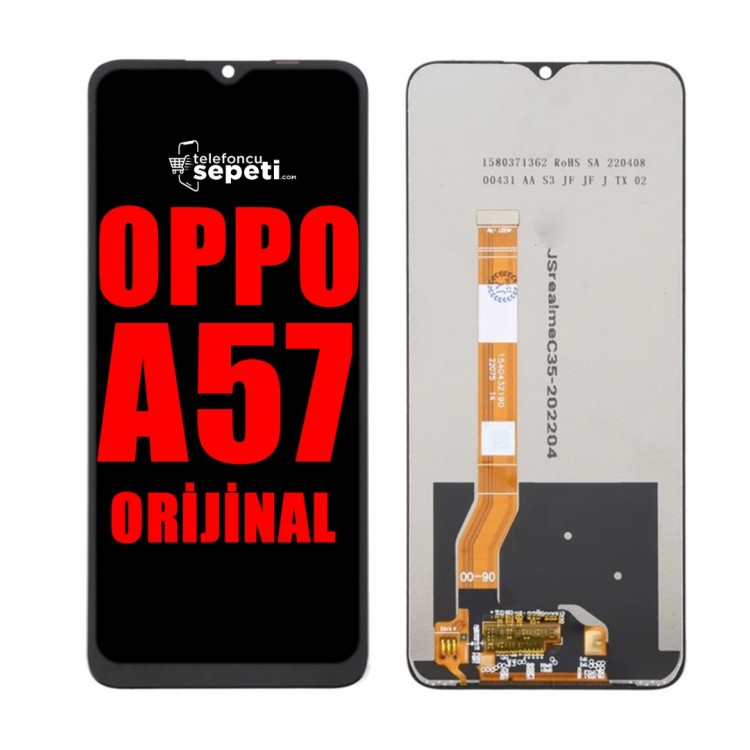 Oppo A57 Ekran Dokunmatik Siyah Çıtasız Orijinal