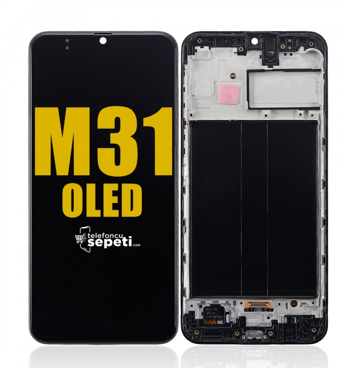 Samsung Galaxy M31 M315 Ekran Dokunmatik Siyah Çıtalı %100 Oled