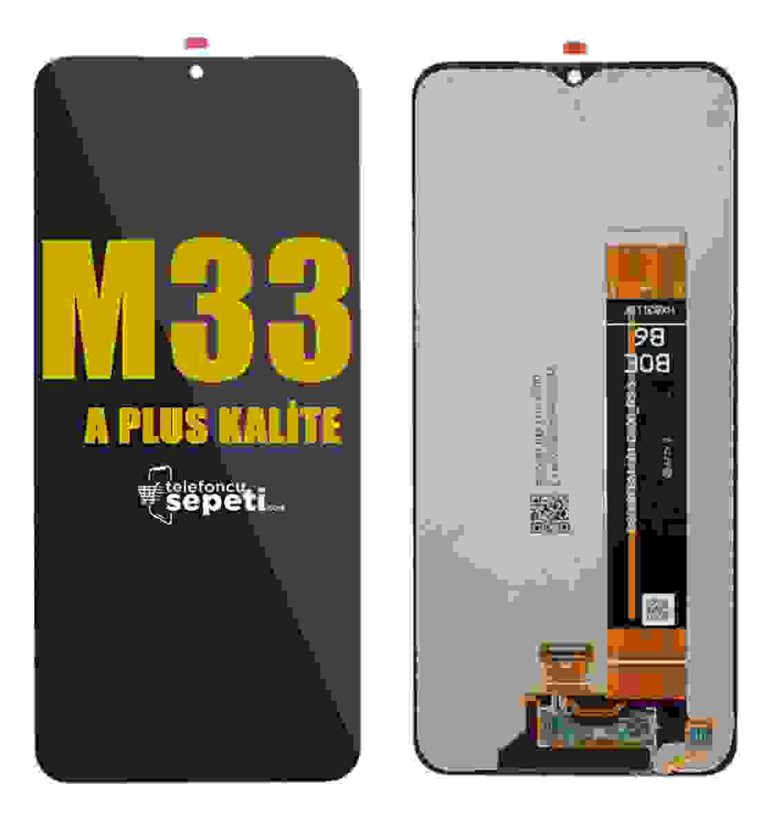 Samsung Galaxy M21 M215 Ekran Dokunmatik Siyah Çıtalı Servis Orijinal
