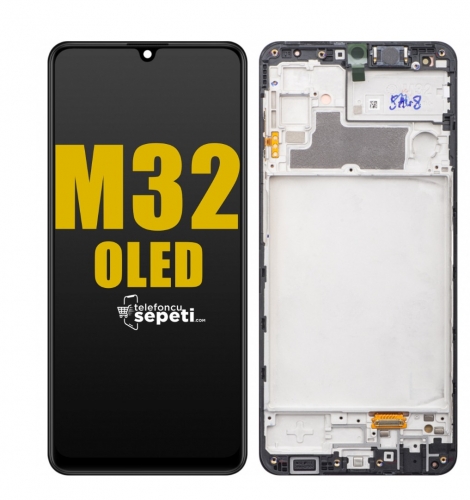 Samsung Galaxy M30s M307 Ekran Siyah Çıtalı %100 Orijinal