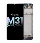 Samsung Galaxy M31 M315 Ekran Dokunmatik Siyah Çıtalı %100 Orijinal