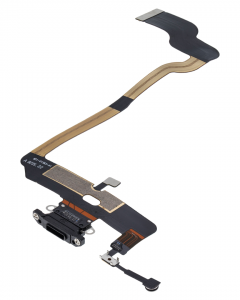 iPhone XS Şarj Soketli Mikrofon Filmi Siyah Orjinal Servis