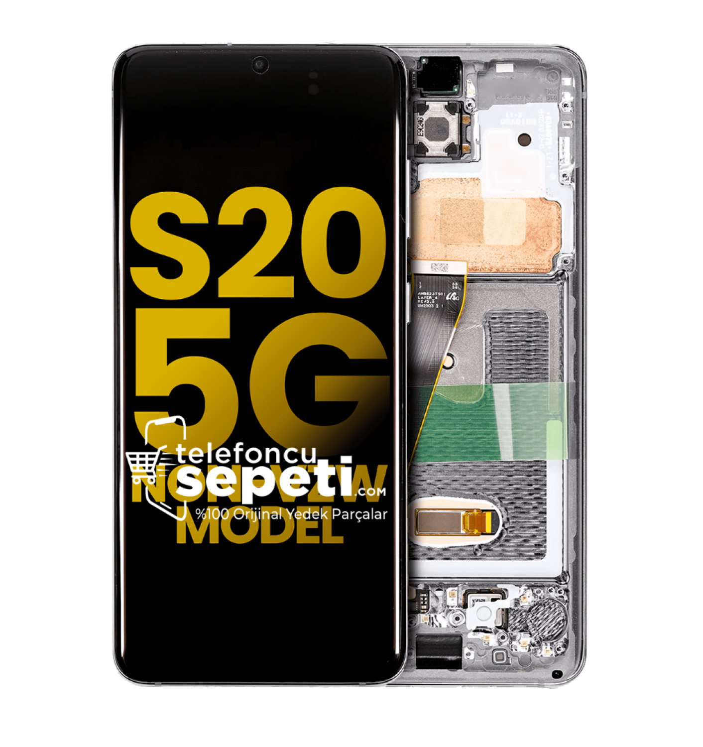 Samsung Galaxy S20 G980 Ekran Dokunmatik Siyah %100 Oled