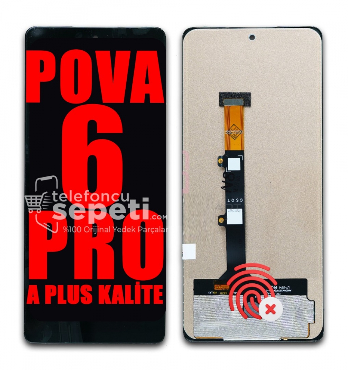 Tecno Pova 6 Pro Ekran Dokunmatik Siyah Çıtasız A Plus Kalite
